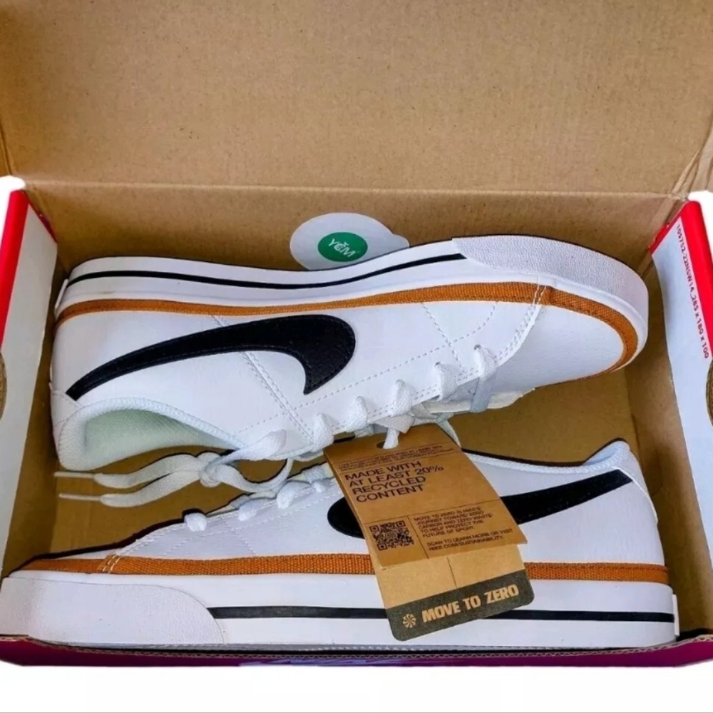 Nike Wmns Court Legacy NN White Black Ochre Women 9 Casual Shoes DH3161-100 NEW